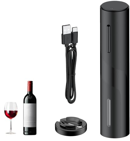 Pawfly Rechargeable Electric Wine Bottle Opener with Foil Cutter, Automatic Wine Opener, USB-C Charging Electric Corkscrew with LED Light, Wine Corkscrew for Home Bar Restaurant Party Wedding