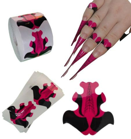 Cartine per ricostruzione unghie (500 pezzi) con adesivo tenace. Nail Form, Cartine Gel Unghie, Cartine per Estensione, Cartine allungamento