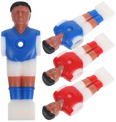 BIUDECO 4 Piezas de Mini Figuras de Fútbol para Futbolín de 14 M Jugadores Infantiles de Plástico Rojo y Azul para Mesa de Futbolín Torneo Estándar