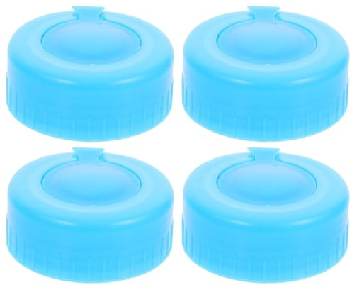 ibasenice Tapa de Rosca para Garrafa de Agua, Pack de 4 Tapas Reutilizables de Plástico PP Antisalpicaduras para Dispensadores y Botellas de Agua, Accesorio Práctico para Hogar y Cocina