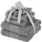 Brentfords Bath Bale, Towel Set, Cotton, Grey, 6 Piece