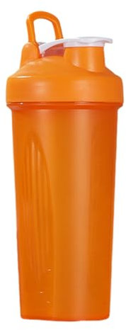 QOKLIYUI Durable Shaker Bottle with Leak-Proof Lid Fitness Companion PP Portable Sports Fitness Protein Powder Water Cup, Orange