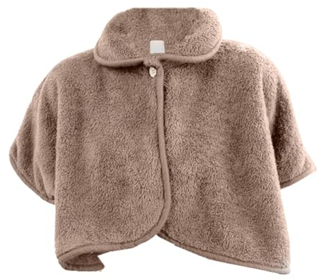 Dmuzsoih Poncho en fibre de polyester de 84 x 45 cm – Poncho châle en polaire, poncho d'hiver pour femme, couverture d'épaule tricotée, poncho d'épaule, pull pour femmes et filles