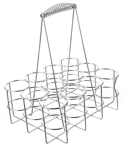 KOCKSHION Porte-Bouteilles De Bière Pratique avec Poignée Casier À Bouteilles Multifonctionnel pour Stockage Et Transport Support Métal pour Bouteilles Organisateur pour Barbecue Et Fêtes