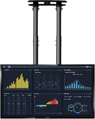 LwsCUiH Brazo del Monitor Soporte de Montaje en Techo for TV, Soporte de TV con inclinación Ajustable for Pantalla Plana con CD de 37-80' y televisores curvos