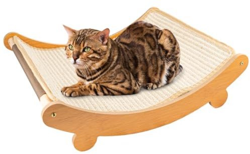 Tiragraffi per Gatti S/M - Supporto Compatto, Alta Durabilità, Design Elegante, Facile da Montare, Ideale per Gatti di Taglia Piccola e Media