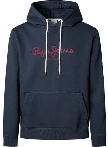 Pepe Jeans Macbeth Plain Hoodie Dulwich Blue M