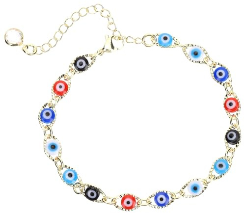 Bracelet Mauvais Œil Créatif Réglable en Alliage pour École et Quotidien | Style Fashion Unique, Léger, pour Femme et Amies, Bijou de Poignet, Idée Présent Amitié