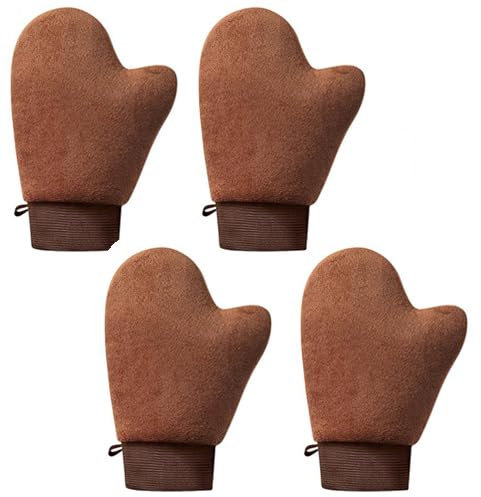4 Pezzi Guanto Autoabbronzante, Guanto Autoabbronzante Viso E Corpo, Guanti Autoabbronzanti, Applicatore Per Guantos Abbronzante Con Elastico Al Polso Per Autoabbronzanti E Peeling