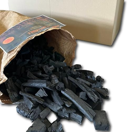 Premium Grillkohle 2×10 kg – Restaurantqualität – Lange Brenndauer, Wenig Asche, Hohe Hitze – Laubholz – Für Grill, BBQ, Smoker