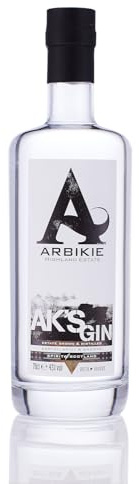 Arbikie AK's Gin | Premium Gin Made in Scotland | Award Winning | Authentic Field to Bottle | 3 Botanicals | Warm, Spicy Background, Sweet Honey Notes, Caramel | 43% | Vol 70cl