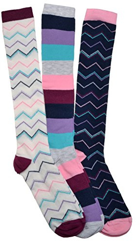 3 Pairs of Long Ladies Socks - Knee High Boot socks