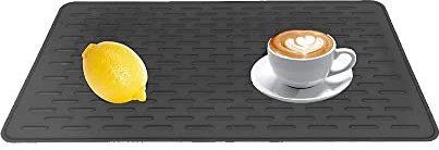 Sottopentola Silicone Set, Tappetino Anti caldo in Silicone Nero Rettangolare Isolamento Termico Tolietta Antiscivolo Tappetino Resistente Al Calore Portai da per Piatti Pentola Teiera