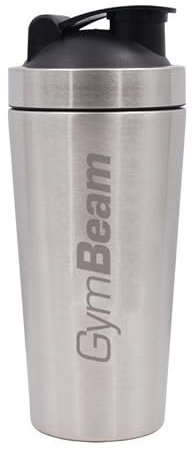 GymBeam Shaker Steel, Agitatore in Metallo, Shaker per Bevande Proteiche in Acciaio Inox, Leggero e Resistente da 750 ml, Non Trattiene Odori Sgradevoli, Ideale per Miscelare Integratori Alimentari