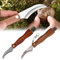 Cutiolly Pilzmesser,Pilzmesser Braun,Pilzmesser mit Bürste,Schwammerlmesser mit Pinsel,Klappmesser mit Gebogener,Kleines Taschenmesser,Edelstahl Pilzsammler Messer,Champignon Trüffel Taschenmesser