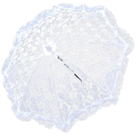 Katutude Spitzenstickerei-Regenschirm Vintage-Spitzenschirm-Sonnenschirm handgefertigter Blumenstickerei-Sonnenschirm Hochzeit Braut Blumen-Spitzenschirme Spitze-Hochzeitsschirm