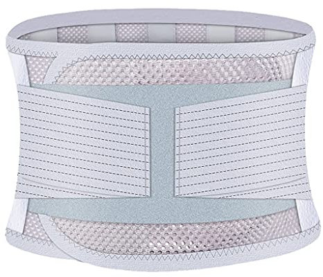 Untere Rückenstütze mit Hosenträgern, Lordosenstütze, zur Haltungskorrektur, Erholung, Training, Bandscheibenvorfall, Schmerzlinderung, Taillengürtel (Farbe: B, Größe: XX-Large) (A Large) (A XX)
