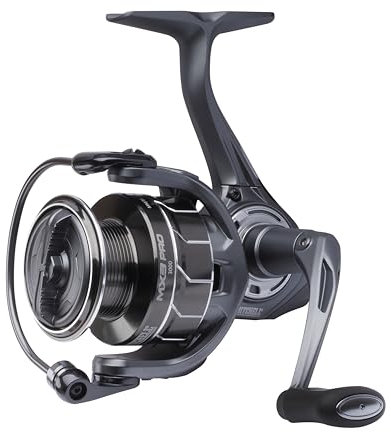 Mitchell MX3 Pro Spinnrolle, Süßwasserangler, Hecht, Barsch und Zander, Aluminiumspule, robuste, beidhändige 3000er Rolle, Übersetzung 5,2:1, Schwarz/Silber