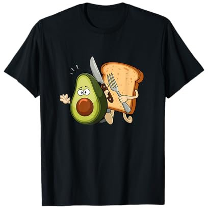 Avocat Et Pain Avec Couteau Et Fourchette T-Shirt