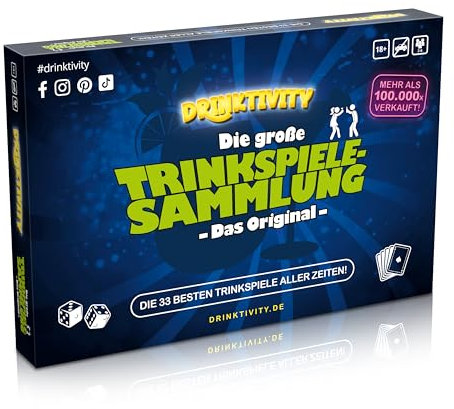 Drinktivity – Die große Trinkspielesammlung – 33 Partyspiele für Erwachsene – für 2–10 Spieler – ideal für WG-Partys, Festivals, Silvester & Geburtstage – inklusive Drinkopolus