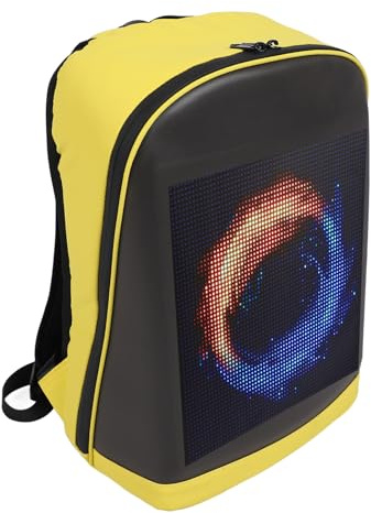 Led-ryggsäck med Programmerbar Skärm, HD Color Screen App Control Laptop-ryggsäck, Vattentät Led-väska, Reseryggsäck Motorcykelryggsäck med USB-port