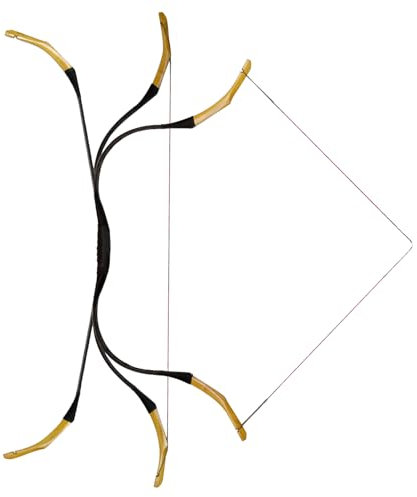 ARCXTEN Bogenschießen Erwachsene Jagdbogen Traditioneller Tatar Recurvebogen Fiberglass Reiterbogen für Anfänger- Bogenschießen zum Pferd | 30-50lbs Zuggewicht | Alibow Tatar Bow