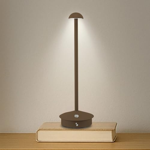 BEPER P207ILI155 Lampada da Tavolo Ricaricabile senza fili, 3 Tonalità di colore, Intensità Regolabile, USB Type-C Inclusa, Portatile per Scrivania, Comodino o Tavolo