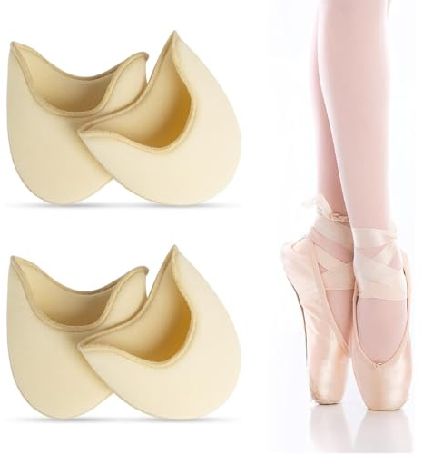 BDEPSTR 2 Pares Protector de Dedos para Ballet - Almohadillas para Zapatos de Punta, Suaves & Antirrozaduras, Talla 33-36, Ideal para Mujeres & Bailarinas