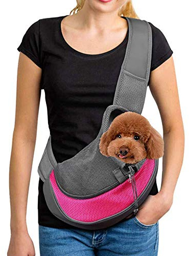 PETEMOO Sac de Transport pour Chat et Chien - Bandoulière et Épaule pour Animaux de Compagnie - Sling Transporteur