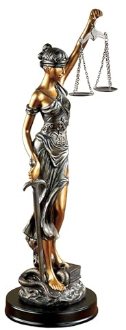 Touch of Class Themis Blind Justice Tabletop Statue Bronze