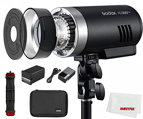 Godox AD300 Pro AD300Pro 300Ws Outdoor Kamera Blitzlicht Vedio Light TTL 2.4G 1/8000 HSS mit 2600mAh Akku für Canon Nikon Sony Fuji Olympus Pentax Kamera