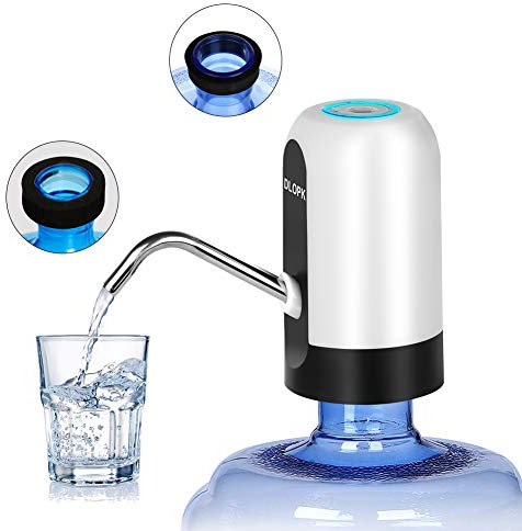 DLOPK Dispensador de bomba de agua Distribuidor de carga USB, extraíble y conveniente para usar en agua embotellada