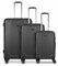 BUGATTI Valencia | Koffer & Trolleys | Koffer Set 3-teilig | ABS-Material | 4 Rollen | arretierbarer Griff | Kreuzpackgurt | Netzfach | Packriemen | Tragegriff | TSA-Schloss | Volumen: 46L/74L/106L