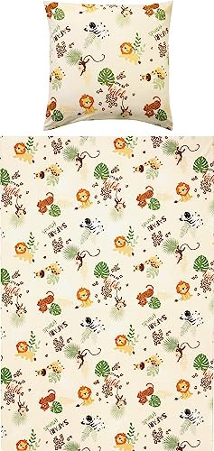 Erwin Müller Kinder-Bettwäsche Renforcé Natur-gelb Größe 1x 135x200 cm + 1x 80x80 cm