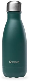 Qwetch - Bottiglia isotermica verde smeraldo 260 ml - Borraccia Nomade in acciaio inox - 24 ore fredda e 12 ore calda - impermeabile, senza BPA e riutilizzabile