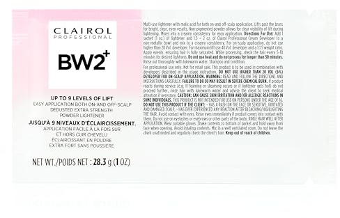 Clairol Professional BW2+ Powder Lightener for Hair Highlights, 1 oz.