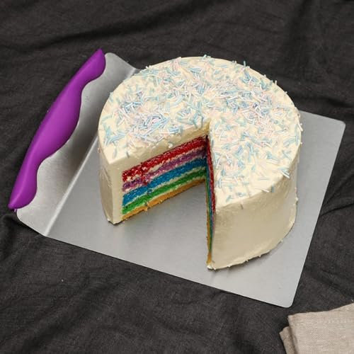 ZenithAur Alzatorte Sicuro da 25,4 cm, Paletta per Formaggio, Pizza, Pane, Formaggio, Utensile da Cucina per Torte, con Manico in Silicone Antiscivolo