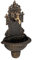 Relaxdays Wandbrunnen, Wasserspeier, Waschbecken & Wasserhahn, Gartenbrunnen HBT 61 x 35 x 18 cm, Gusseisen, Bronze