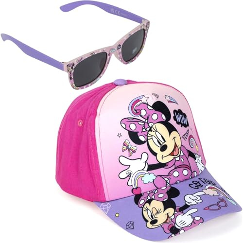 Gorra y Gafas de Sol Disney Set Infantil Original para Niñ@s Unisex - Disney Accesorios Verano - Protección UV