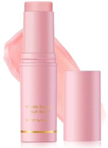 Wrinkle Multi Balm Stick, Multi Balm Stick, Feuchtigkeitsspendender Anti-Aging Stift zur Verminderung von Gesichts-, Lippen- und Augenfalten, Feuchtigkeitscreme für die tägliche Gesichtshautpflege