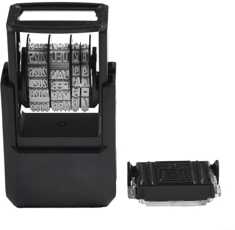 EffiFish Sello de fecha para Trodat Impresión de sello de goma autoentintable - Mini Dater 4810, reemplazo de almohadilla de tinta negra, compatible con 6/4910(P4) (calendario inglés - negro)