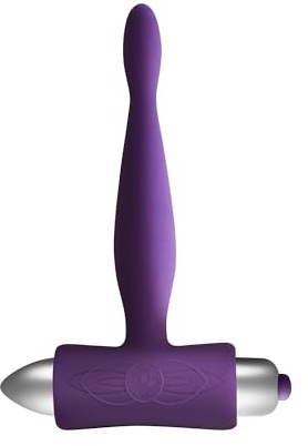 Rocks Off Petite Sensations Teaser Purple – Vibrating Anal Plug, 7 Modes (3 Speeds & 4 Patterns), Slim Contoured Shape, Water-Resistant, Quiet Operation, 90g