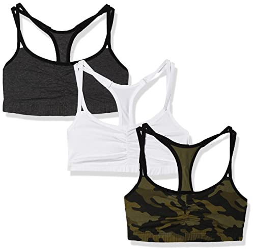 Fruit of The Loom, Reggiseno Sportivo da Donna, in Cotone, con Spalline Sottili, Confezione da 3, 8