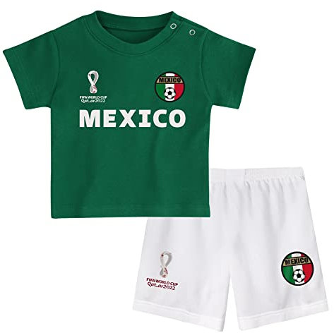FIFA Unisex Kinder Official World Cup 2022 Tee & Short Set, Toddlers, Mexico, Team Colours, Age 2, Green, Small