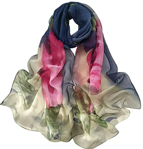 FAIRYGATE Chiffon Stola Kopftuch Seidentuch XXL Schal Damen Chiffon Schal Stola für Abendkleider A4622