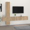 IKAYAA 5-TLG. TV-Schrank-Set Sonoma-Eiche Holzwerkstoff, Fernseher Schrank, Fernsehkommode, TV Sideboard Wohnzimmer, Fernsehschrank