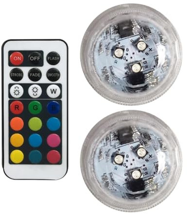 Piccola luce LED sommergibile, luci d'acqua | Luce per fontana impermeabile - Luci subacquee senza fiamma alimentate a batteria, luce da tè impermeabile con telecomando per piscine, spa, acquari e est