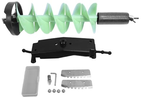 Broca para barrena de hielo, 8 pulgadas de diámetro, 28 pulgadas de largo, broca de pesca en hielo flotante de nailon de carburo con adaptador Universal