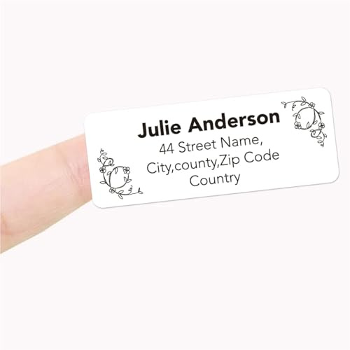Étiquettes d'adresse personnalisées pour enveloppes, étiquettes d'adresse autocollantes personnalisées, autocollants rectangulaires personnalisés (1,9 x 5,8 cm)