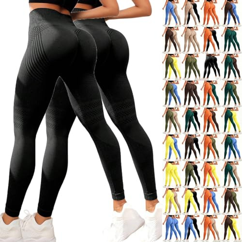 2 Pack Viva Cuerpo Leggins Anticelulitico Mujer,Leggings Anticelulitis 3D Compresión Lipedema,Leggins Anti Celulitis Deportivos Push Up, Mallas Anticelulitis Mujer Reductores Lipedema